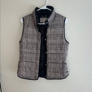 Banana Republic Plaid Puffer Vest